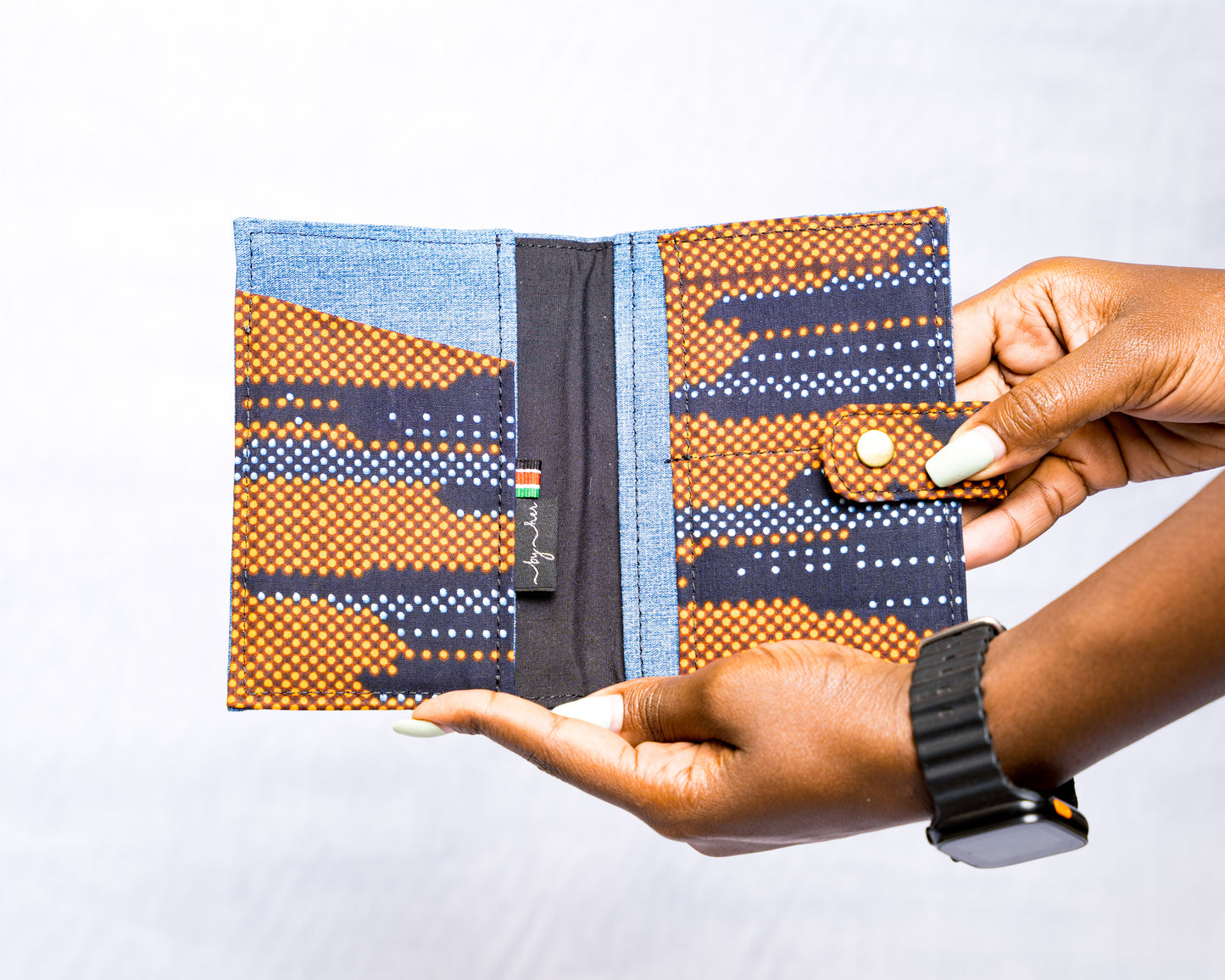 Blue/Brown ZURI Passport Holder ZP020