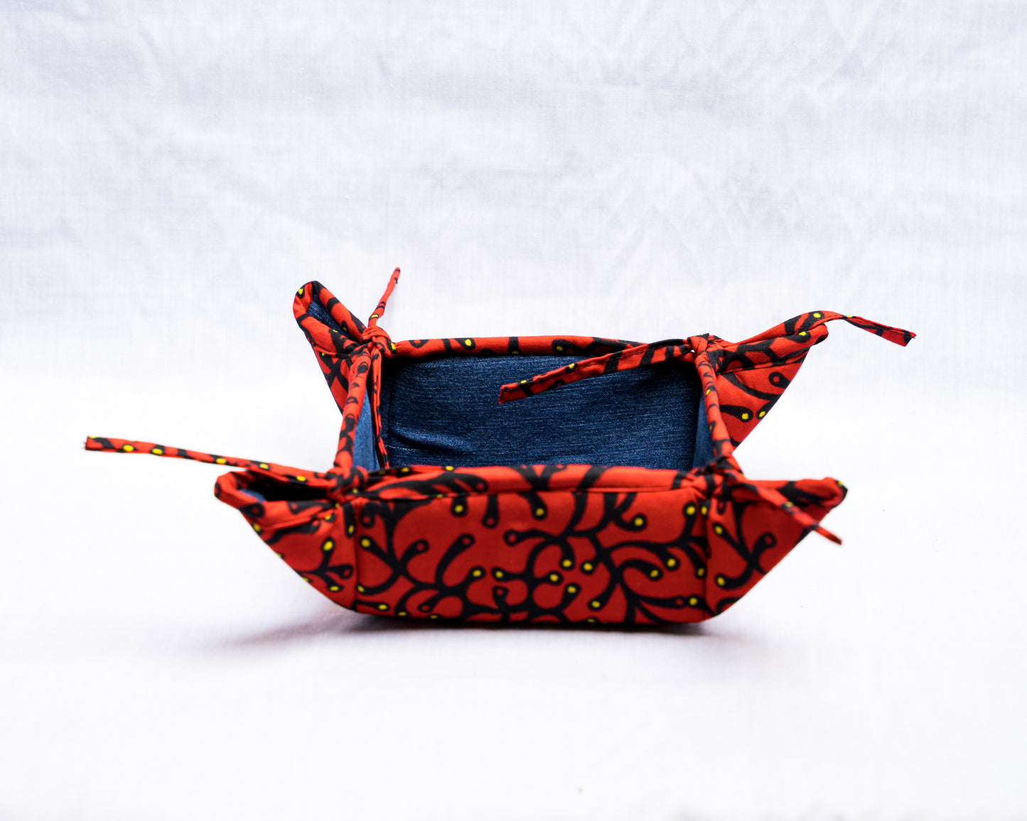 Dark-Red Upcycled Jean Storage JST007