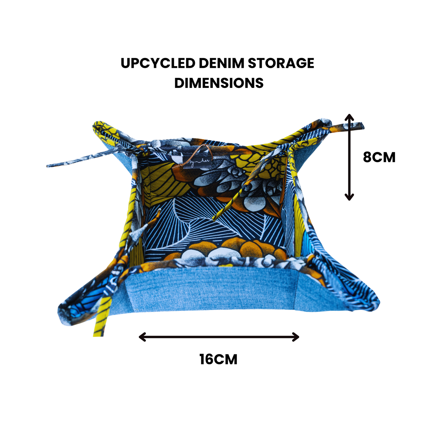 Dark Blue Upcycled Jean Storage JST009