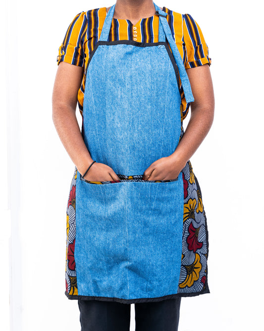Dark Upcycled Jean Apron AP005