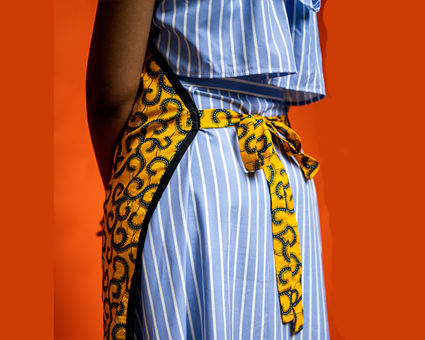 Yellow Upcycled Jean Apron AP001