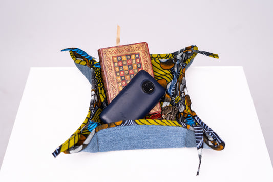 Yellow Upcycled Jean Storage JST003