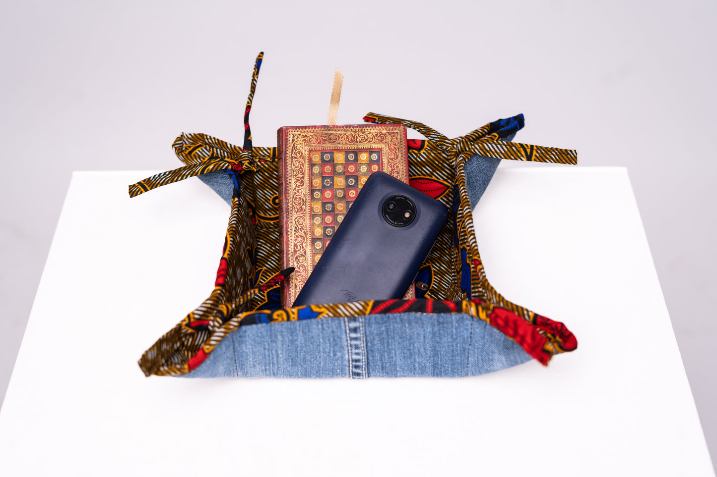 Dark Blue Upcycled Jean Storage JST009