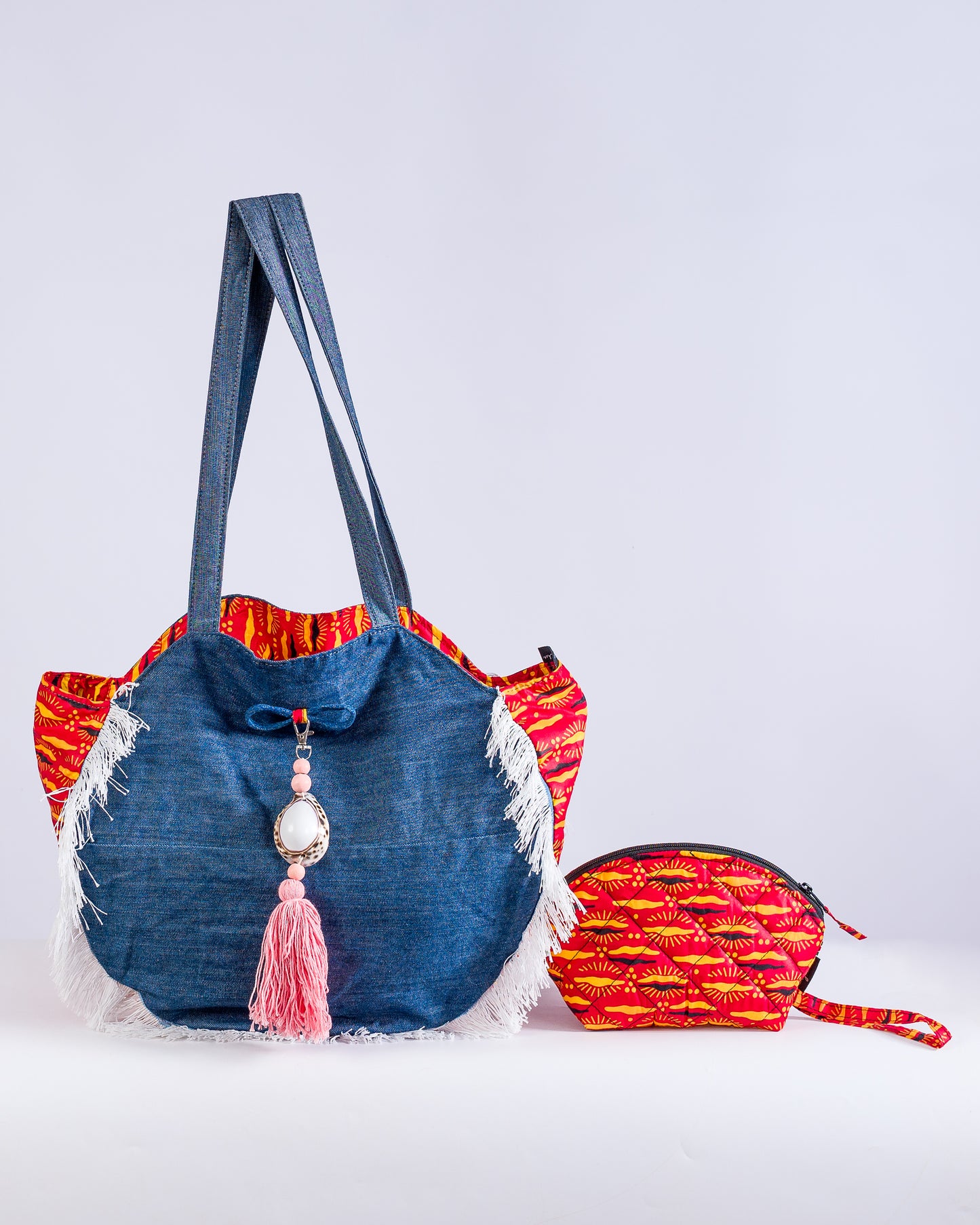 Denim Loop + Glam Pouch 002