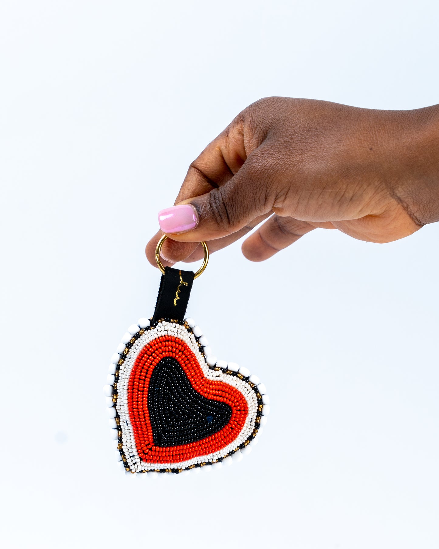 Heart Beaded Keyring HK01