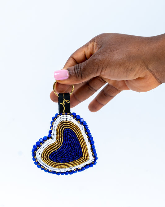 Heart Beaded Keyring HK02