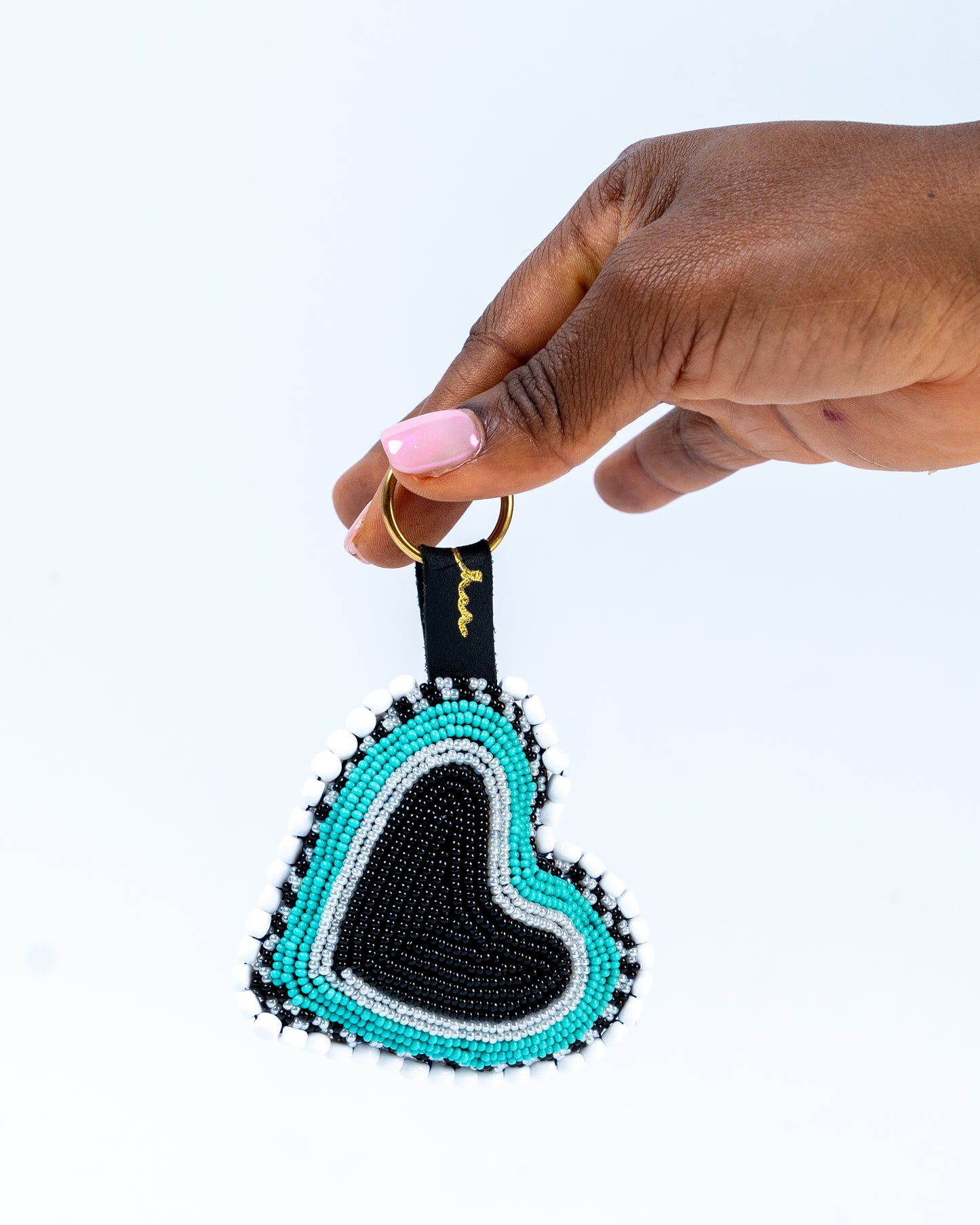 Heart Beaded Keyring HK05