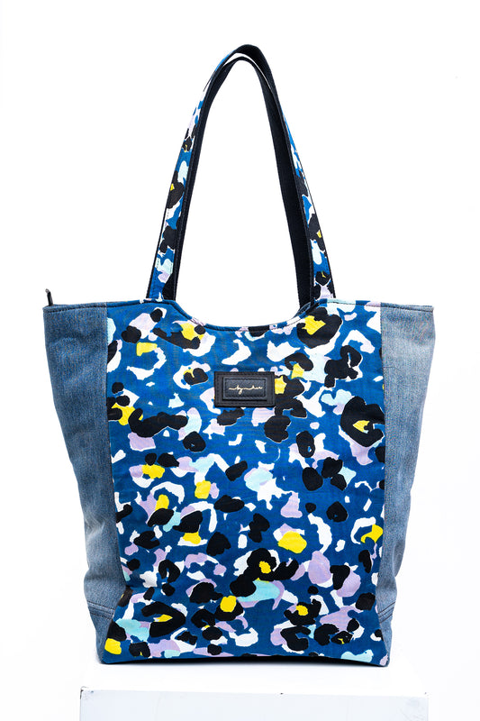 Blue Pattern SUNNY Tote Bag ST505