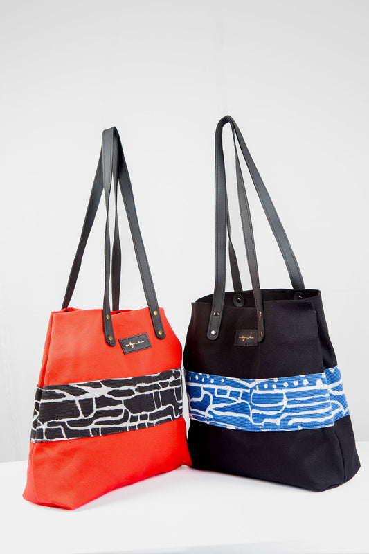 Black Flora Tote Bag FTB002