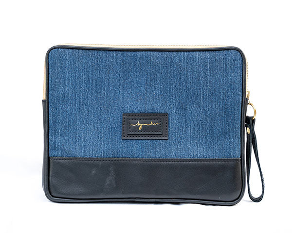 Leather Jeans Ipad Bag
