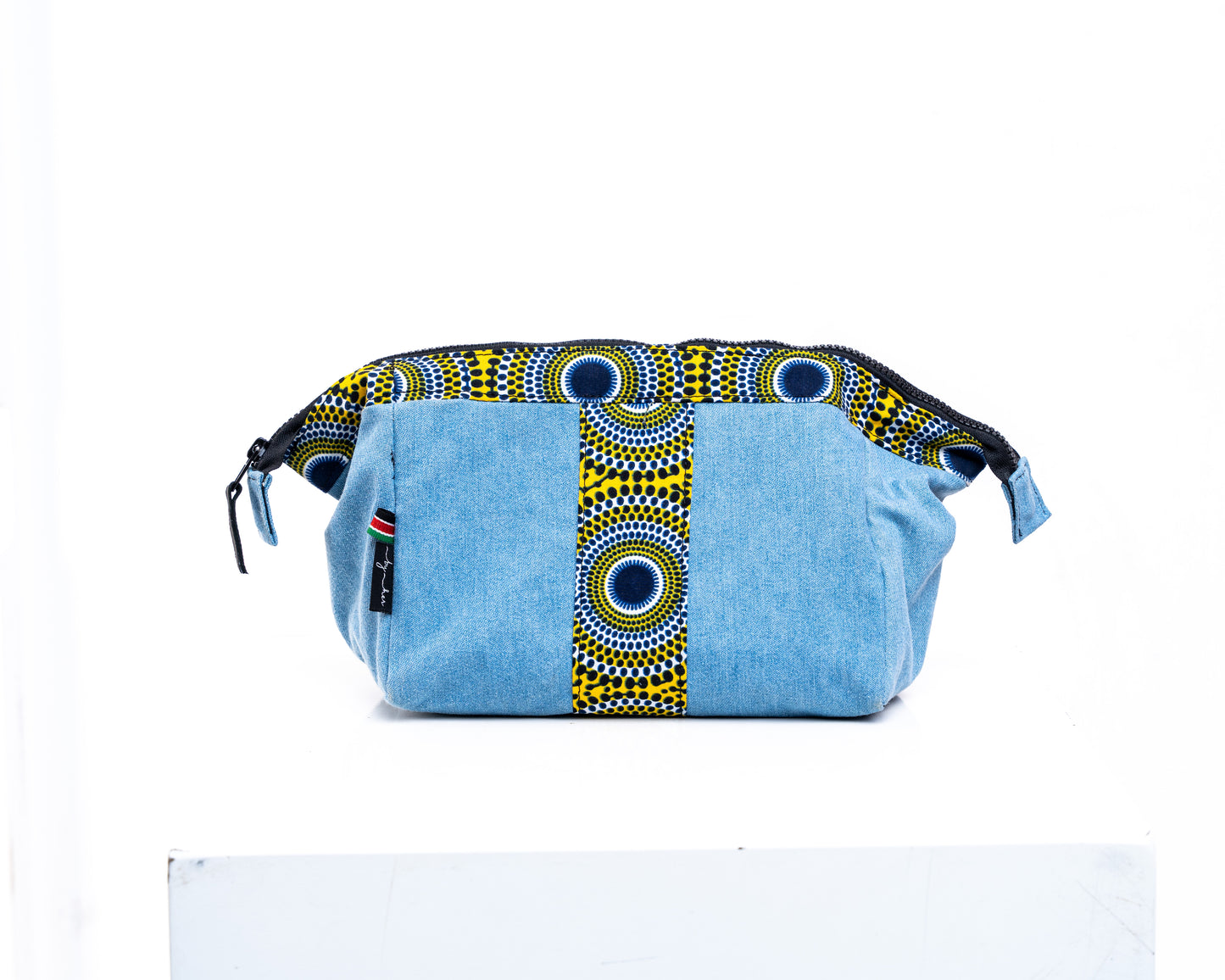 Yellow Upcycled Jean Toiletry Bags UJT-0105