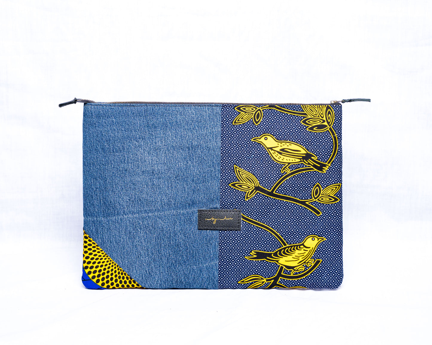 Yellow Imara Denim Laptop Bag ID104