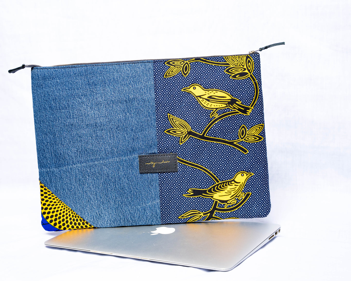 Yellow Imara Denim Laptop Bag ID104