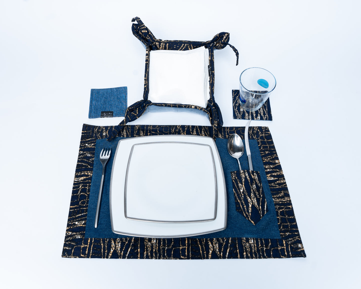 Africa-Blue Nuru Denim Dining Table DDTS06