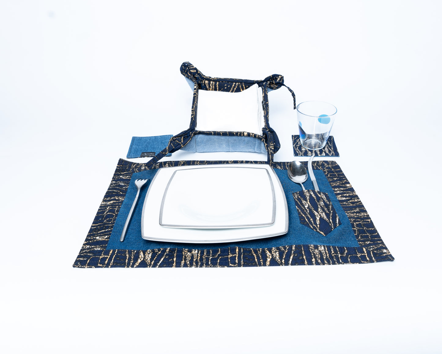 Africa-Blue Nuru Denim Dining Table DDTS06