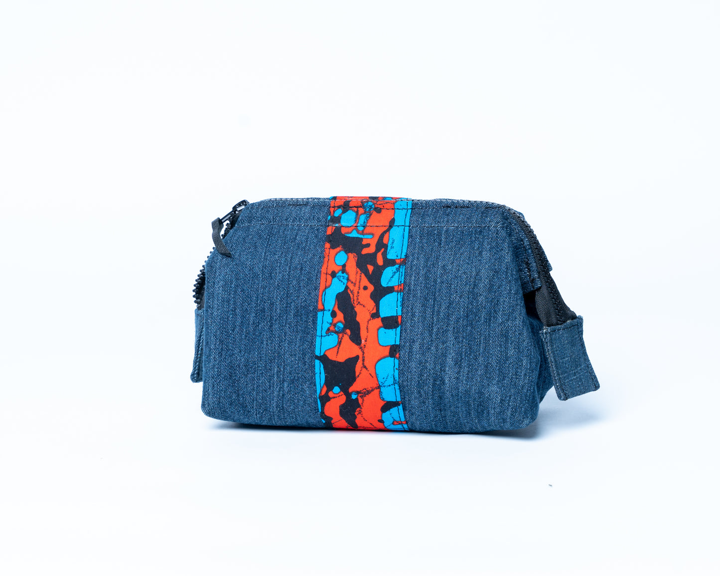 African-black Upcycled Jean Toiletry Bags UJT-0109