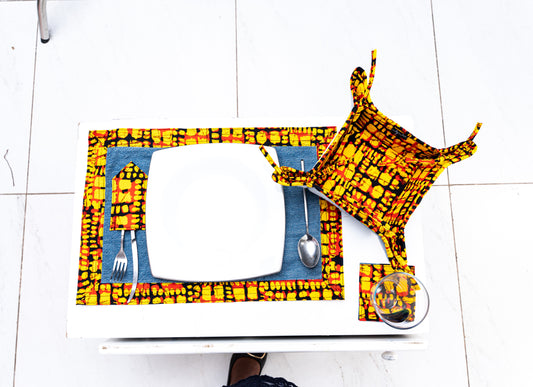 Yellow Nuru Denim Dining Table DDTS02