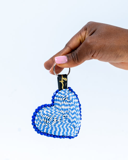 Heart Beaded Keyring HK03