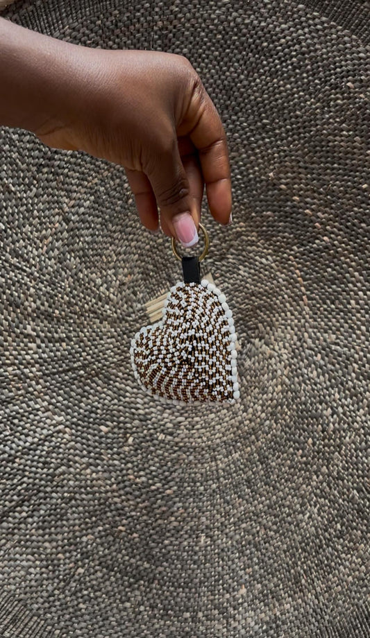 Heart Beaded Keyring HK06