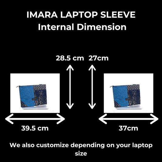 Blue Imara Denim Laptop Bag ID106