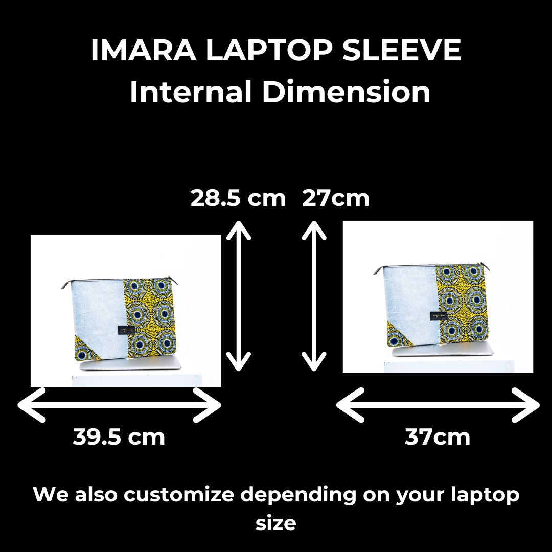 Yellow Imara Denim Laptop Bag ID107