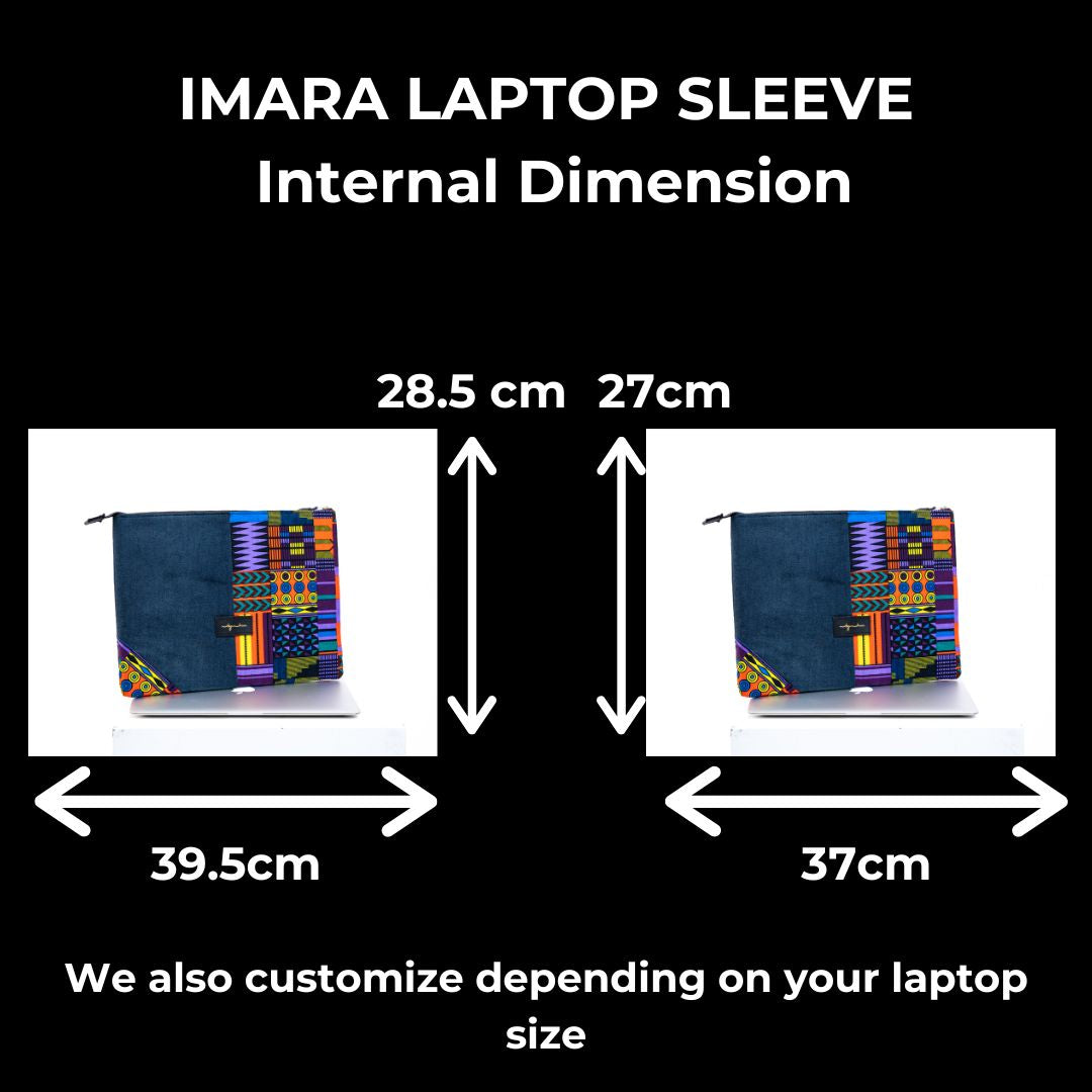 Multi-color Imara Denim Laptop Bag ID108