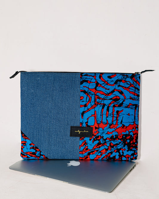 Blue Imara Denim Laptop Bag ID102