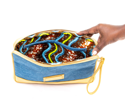 Yellow Leather Jeans Ipad sleeve