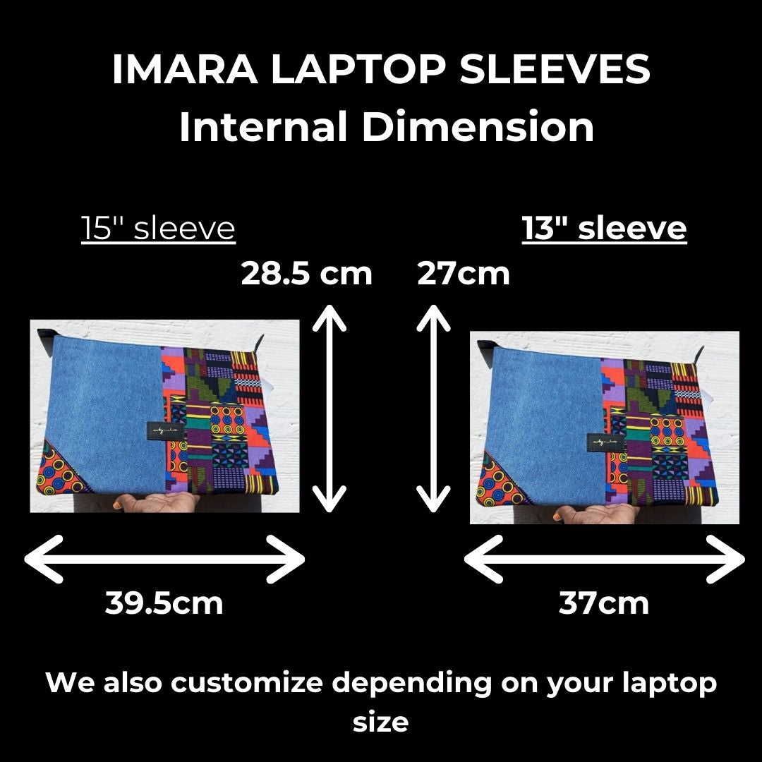 Multi-color Imara Denim Laptop Bag ID103