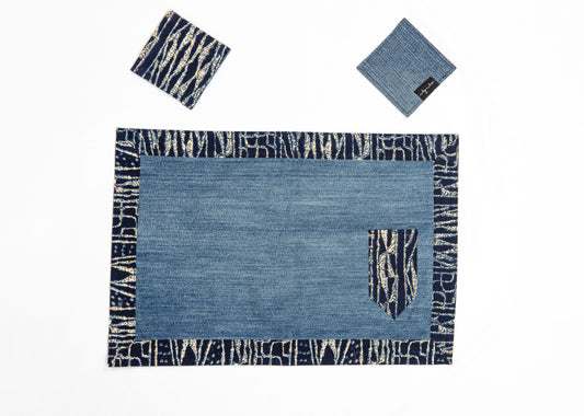 Africa-Blue Nuru Denim Dining Table DDTS06